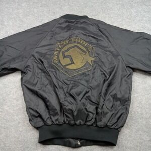Matco‎ Tools Jacket Mens Medium Black Bomber Snap Front Insulated Workwear Logo